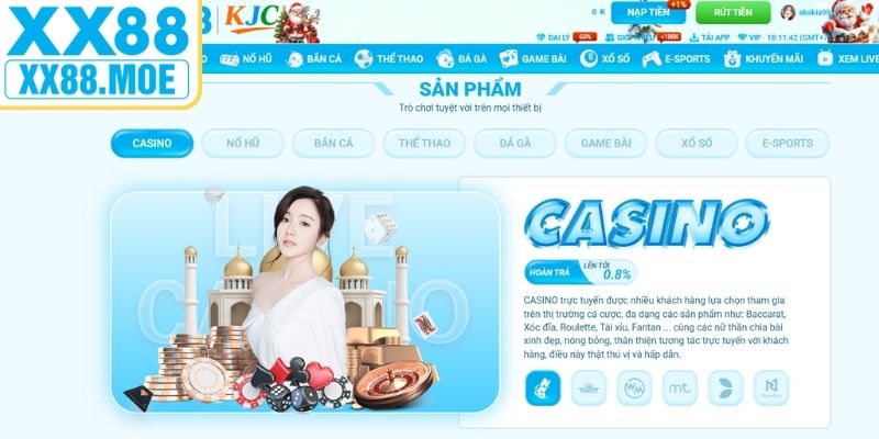 Khái quát chung về casino XX88 và những điểm đặc sắc nổi bật
