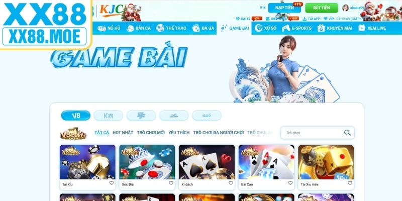 Khám phá sảnh game bài XX88