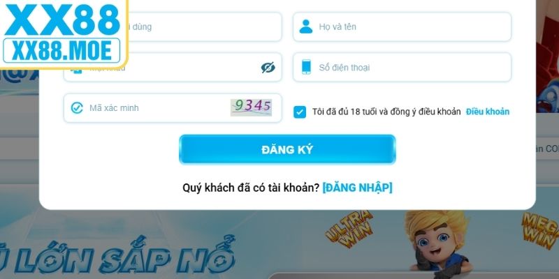 Truy cập và hoàn tất quá trình tạo account