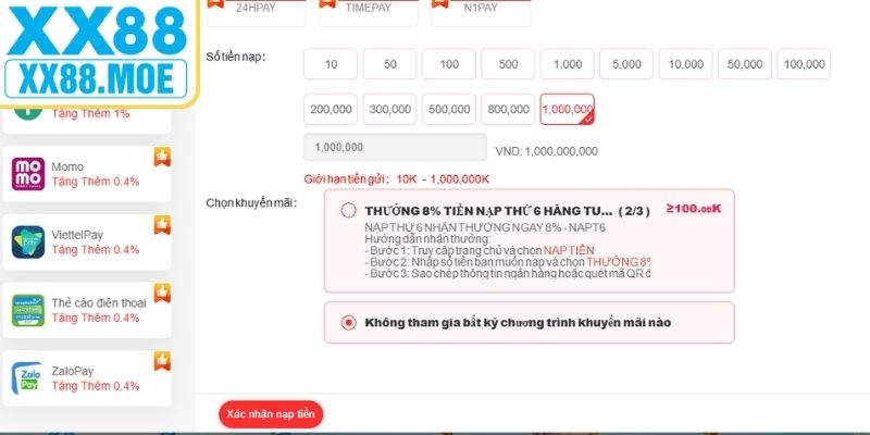 Chuyển vốn qua ngân hàng 